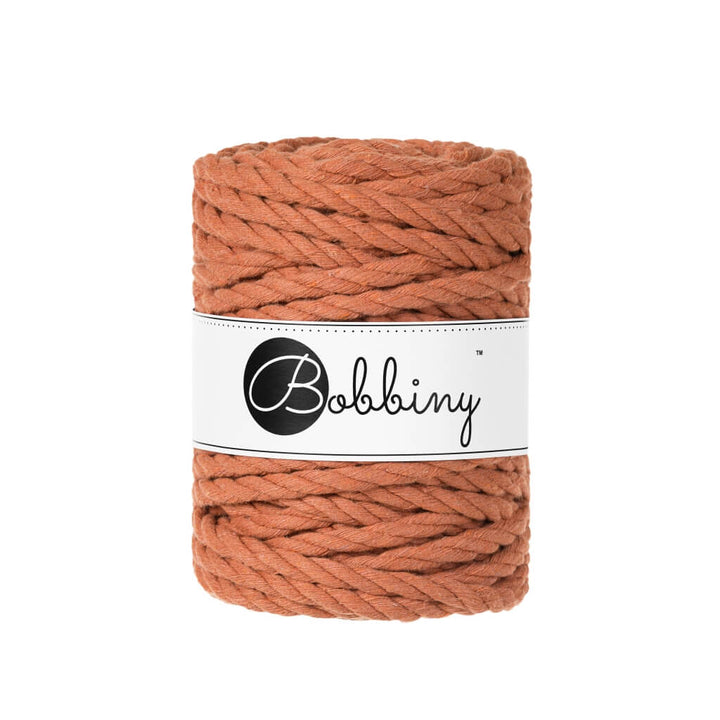 Bobbiny Makramee Garn 9 mm x 30 m gedreht, Farbe Terracotta – Baumwolle bei Lieblingsgarn