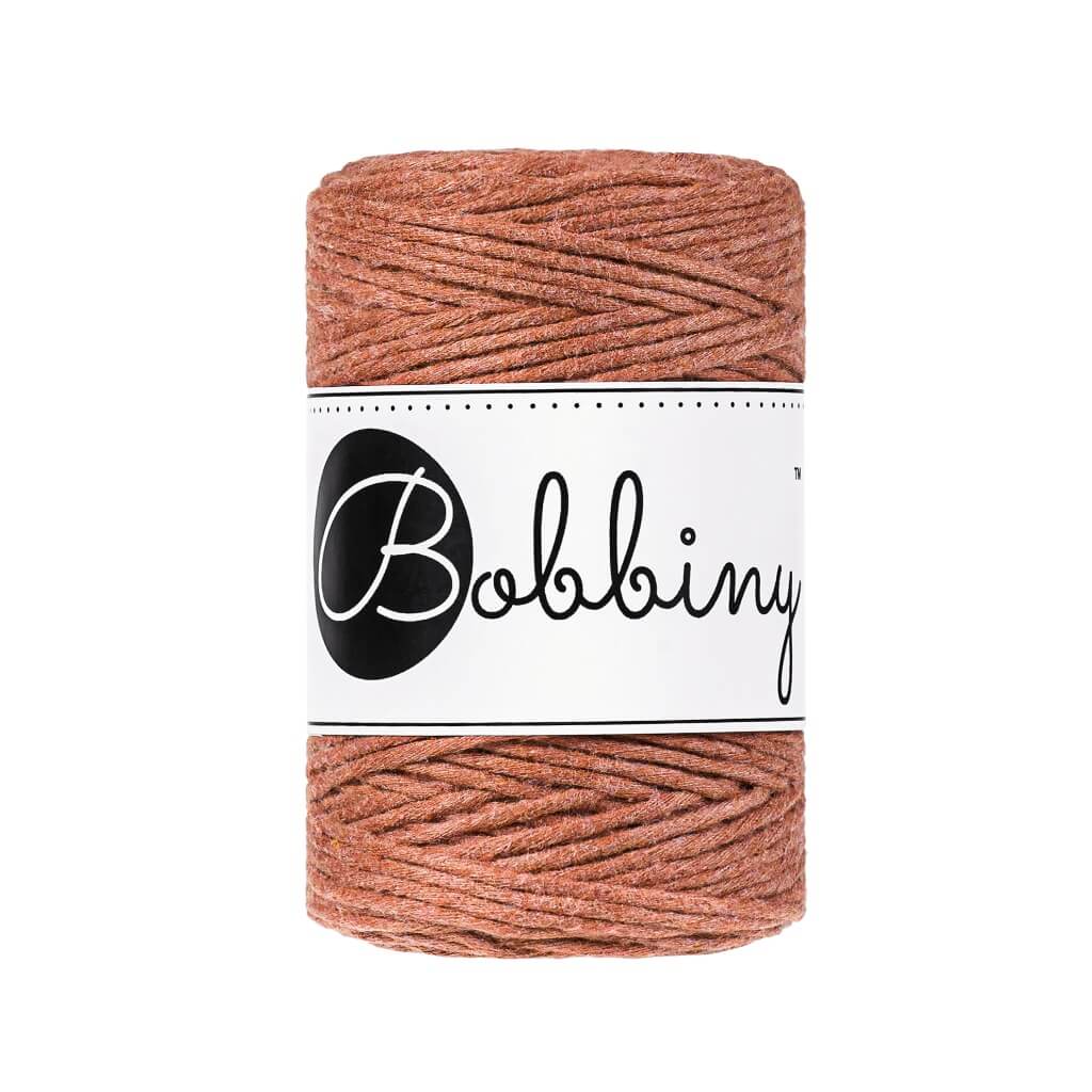 Bobbiny Makramee Garn 1,5 mm, Farbe Terracotta – Baumwolle bei Lieblingsgarn