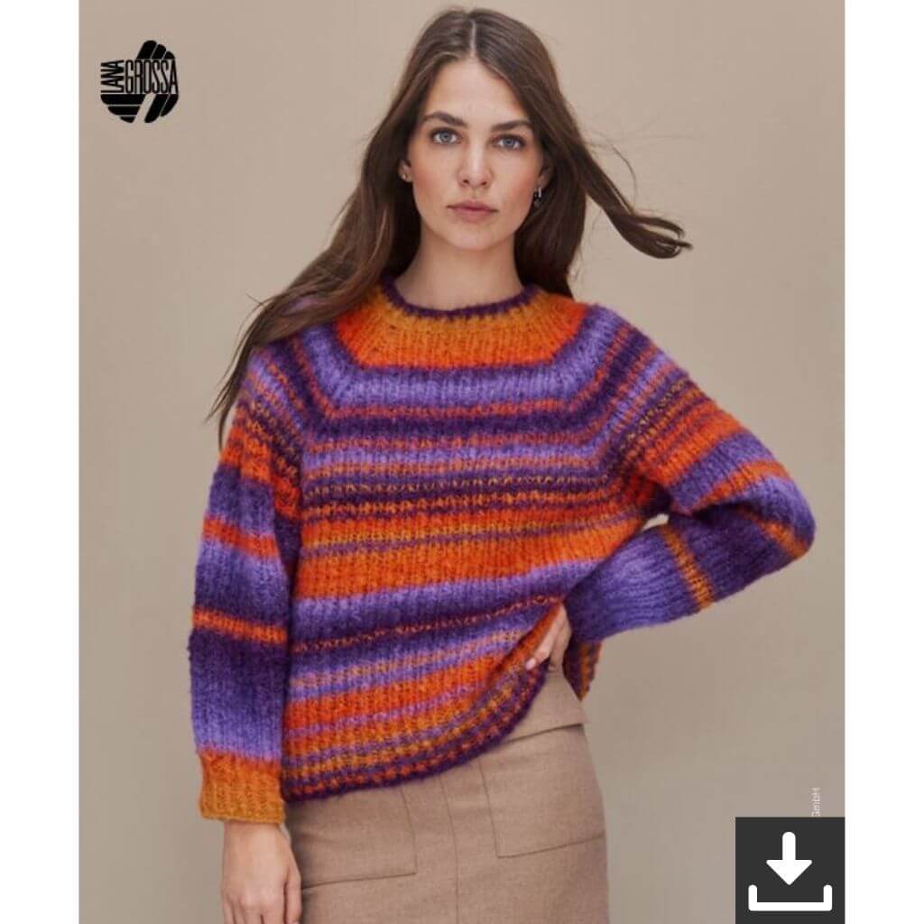 Lana Grossa Pattern Topdown Pullover Strickanleitung - Lana Grossa (PDF) bei bei bei bei bei bei bei Lieblingsgarn
