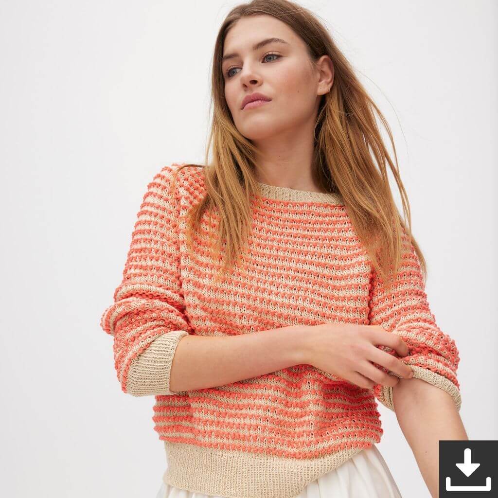 Lana Grossa Topdown Pullover Strickanleitung - Lana Grossa (Digital) bei bei bei bei Lieblingsgarn