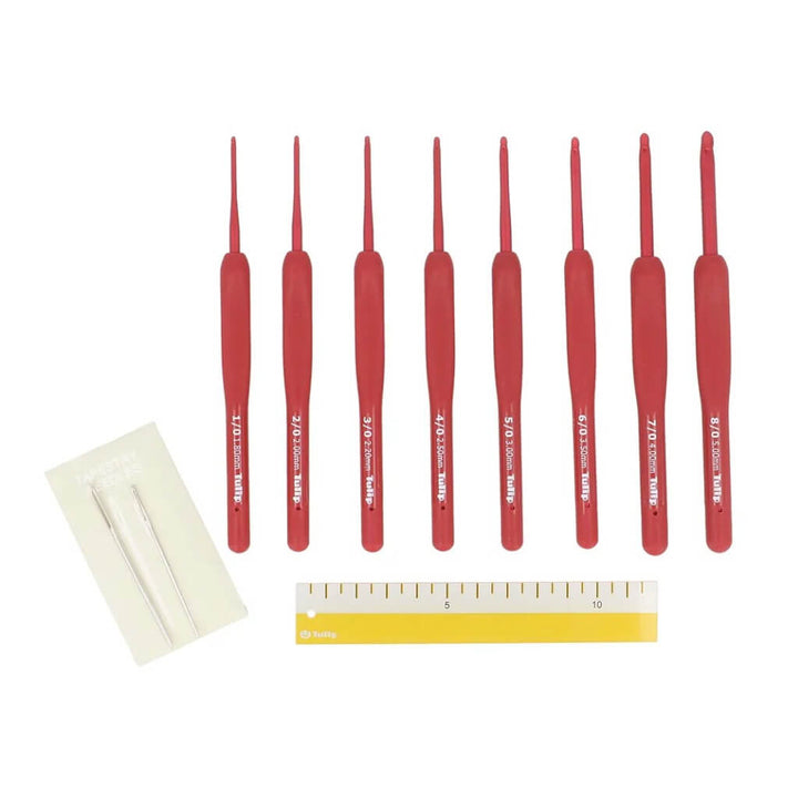 Tulip ETIMO Red Häkelnadel mit Softgriff Set bei bei bei bei Lieblingsgarn