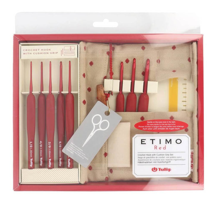 Tulip ETIMO Red Häkelnadel mit Softgriff Set bei bei bei bei Lieblingsgarn