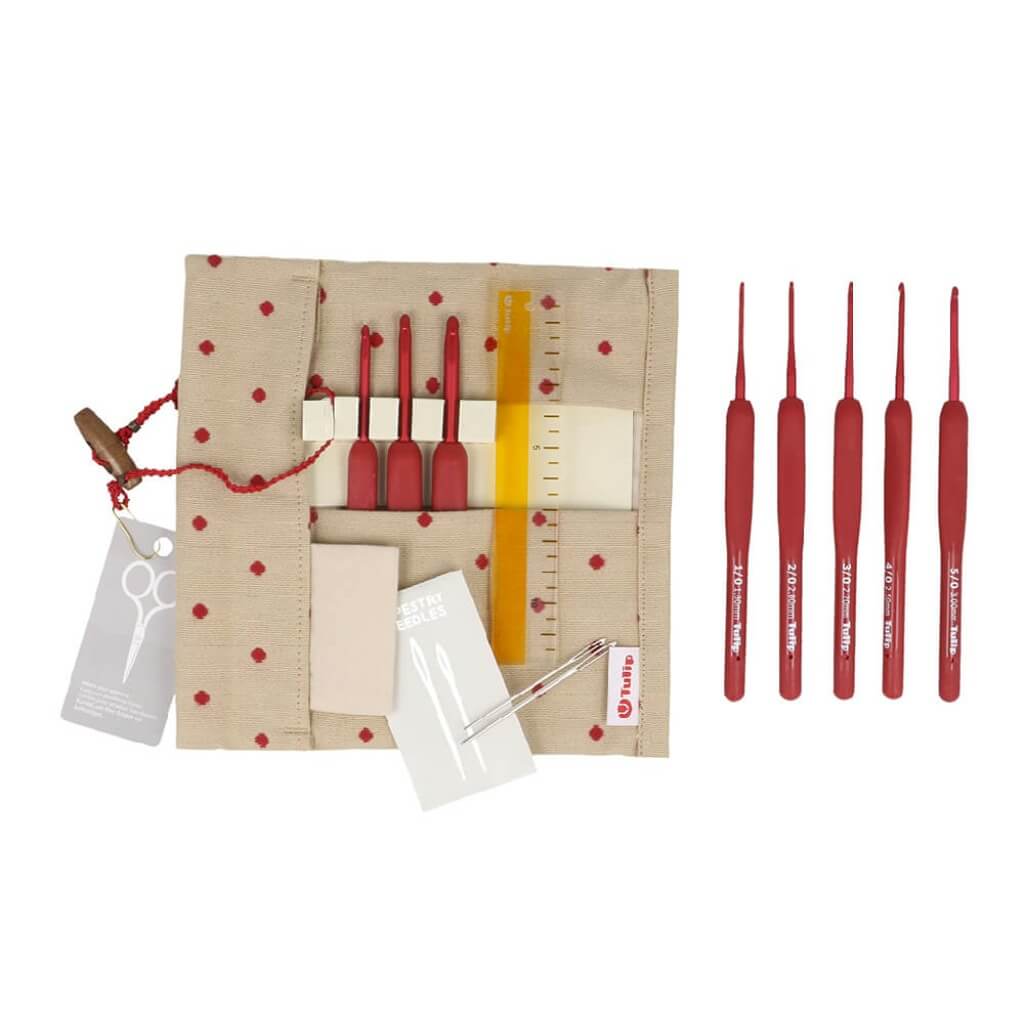 Tulip ETIMO Red Häkelnadel mit Softgriff Set bei bei bei bei Lieblingsgarn