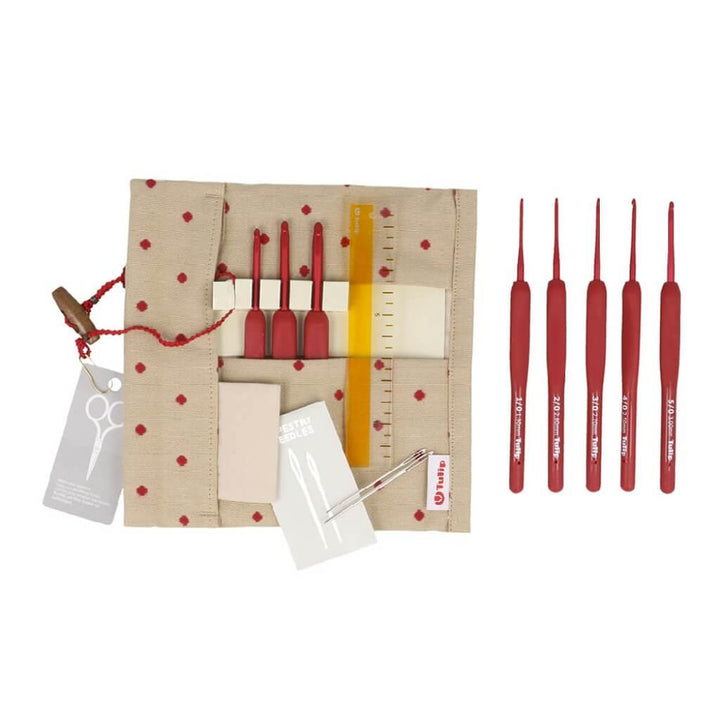 Tulip ETIMO Red Häkelnadel mit Softgriff Set bei bei bei bei Lieblingsgarn