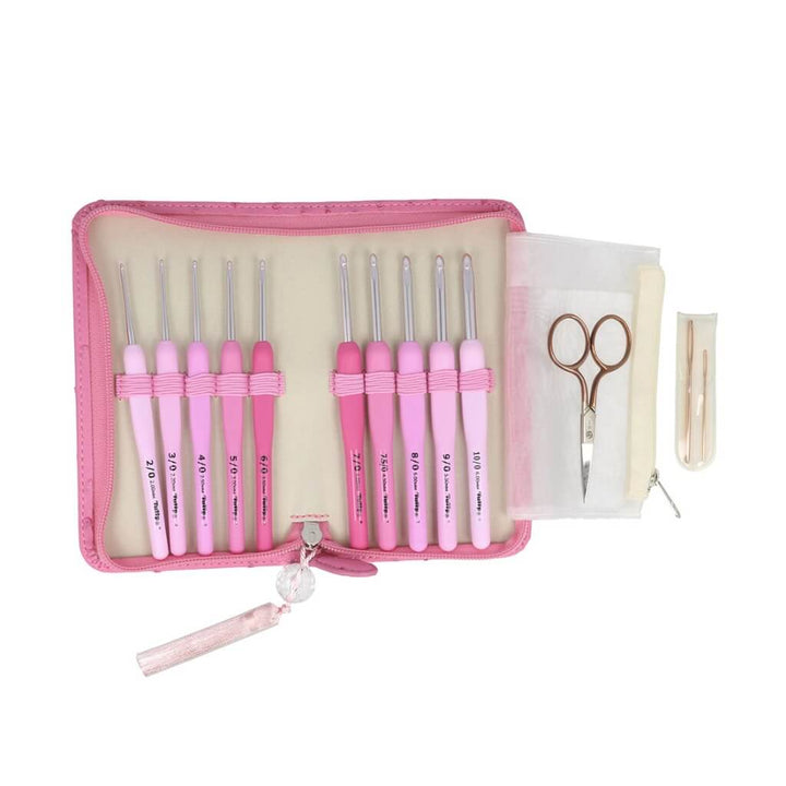 Tulip ETIMO Rose Häkelnadel mit Softgriff Set bei bei bei bei bei bei bei bei Lieblingsgarn