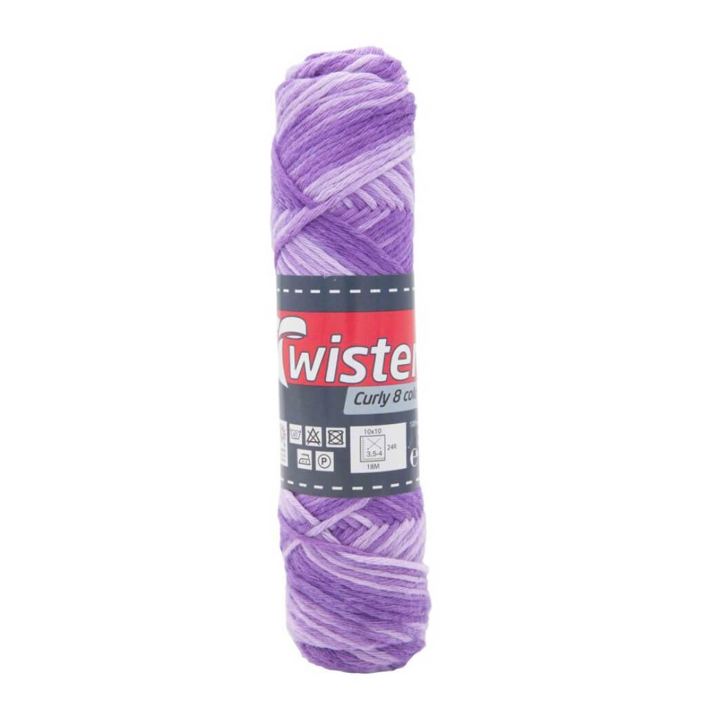 Twister Curly 8F Color 50g, Farbe 101 Flieder/Lila – Baumwolle bei Lieblingsgarn