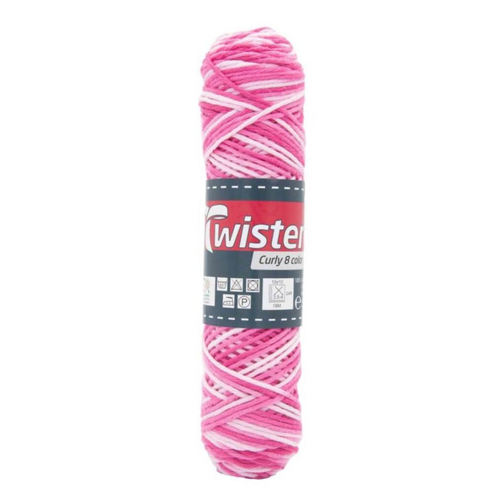 Twister Curly 8F Color 50g, Farbe 107 Rose/Pink – Baumwolle bei Lieblingsgarn