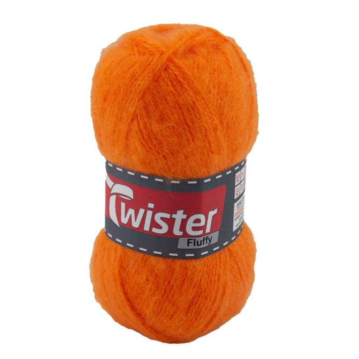 Twister Fluffy 50g - flauschige Wolle, Farbe 28 Orange – Acryl bei Lieblingsgarn