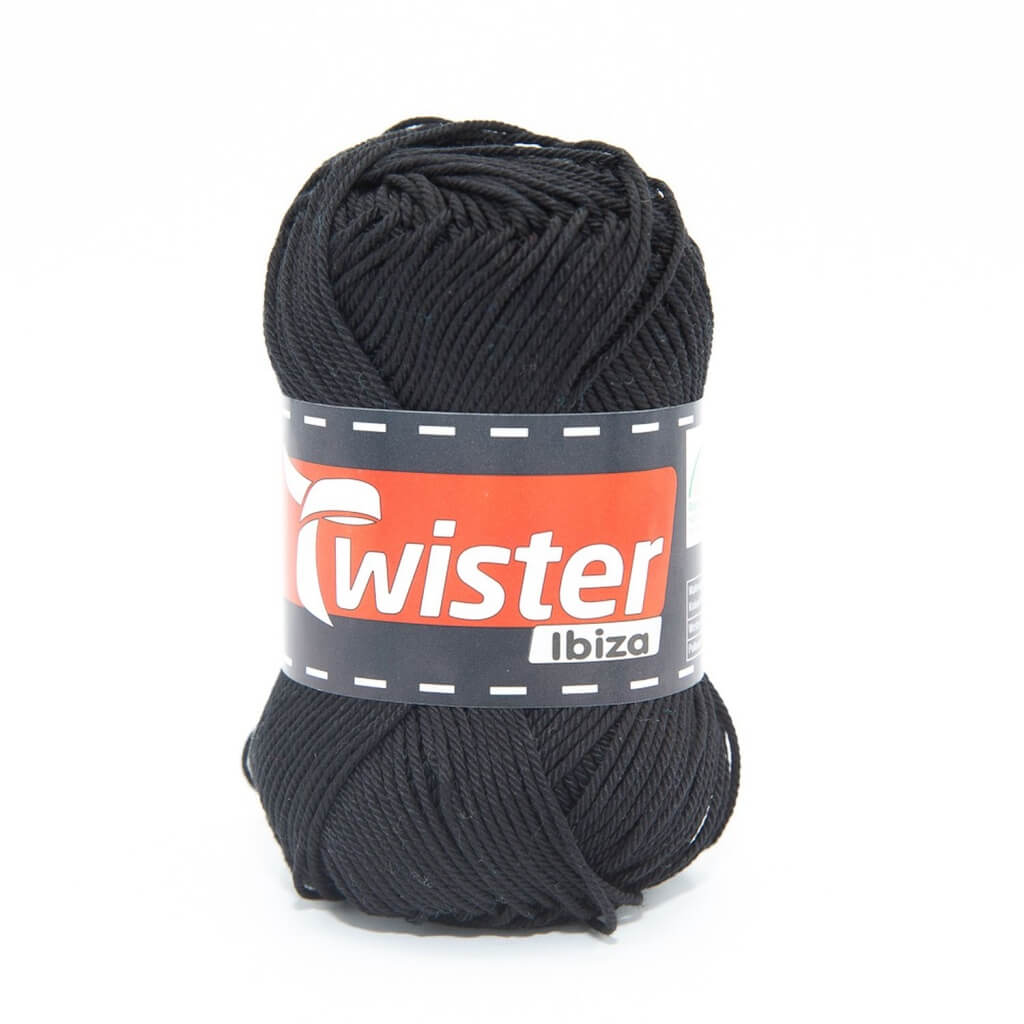 Twister Ibiza Uni, Farbe 90 Schwarz – Baumwolle bei Lieblingsgarn