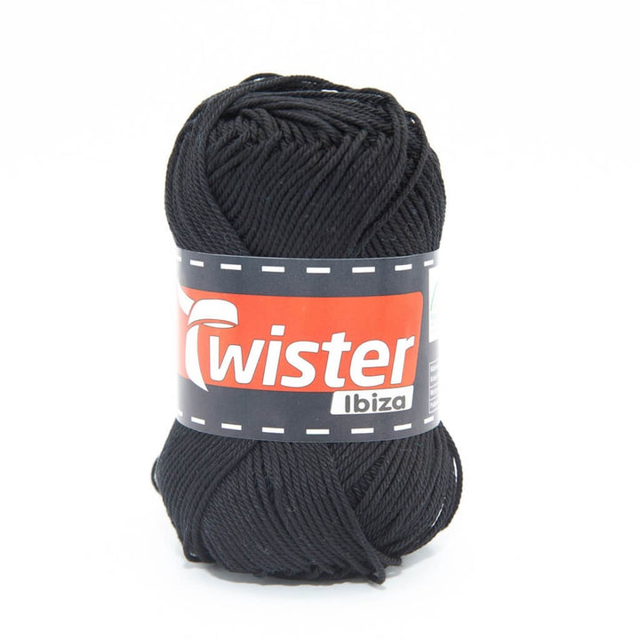 Twister Ibiza Uni, Farbe 90 Schwarz – Baumwolle bei Lieblingsgarn