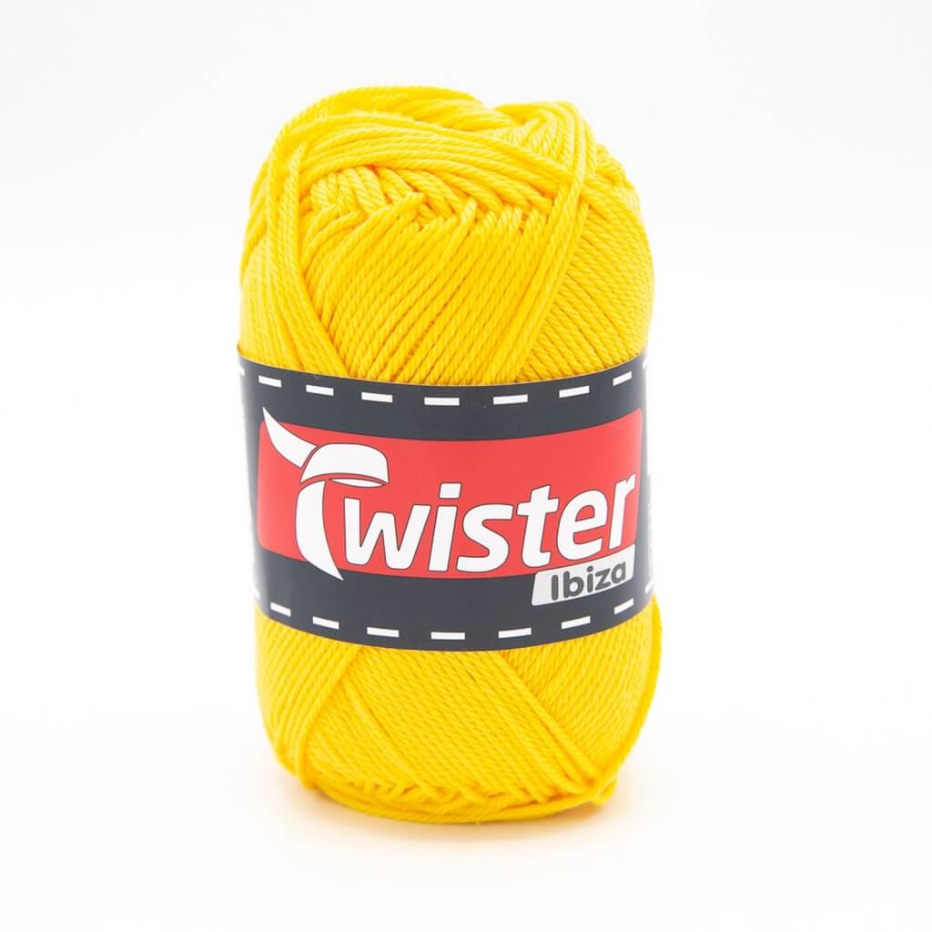 Twister Ibiza Uni, Farbe 25 Gelb – Baumwolle bei Lieblingsgarn