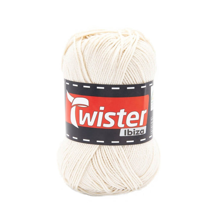 Twister Ibiza Uni, Farbe 20 Creme – Baumwolle bei Lieblingsgarn