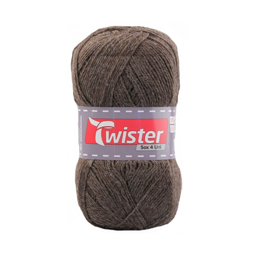 Twister Sox 100g Uni - Sockenwolle, Farbe 88 Braun – Polyamid und Schurwolle bei Lieblingsgarn
