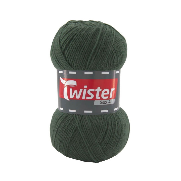 Twister Sox 100g Uni - Sockenwolle, Farbe 79 Jägergrün – Polyamid und Schurwolle bei Lieblingsgarn