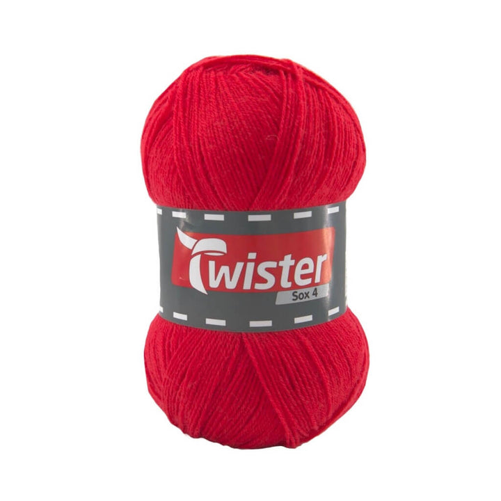Twister Sox 100g Uni - Sockenwolle, Farbe 35 Rot – Polyamid und Schurwolle bei Lieblingsgarn