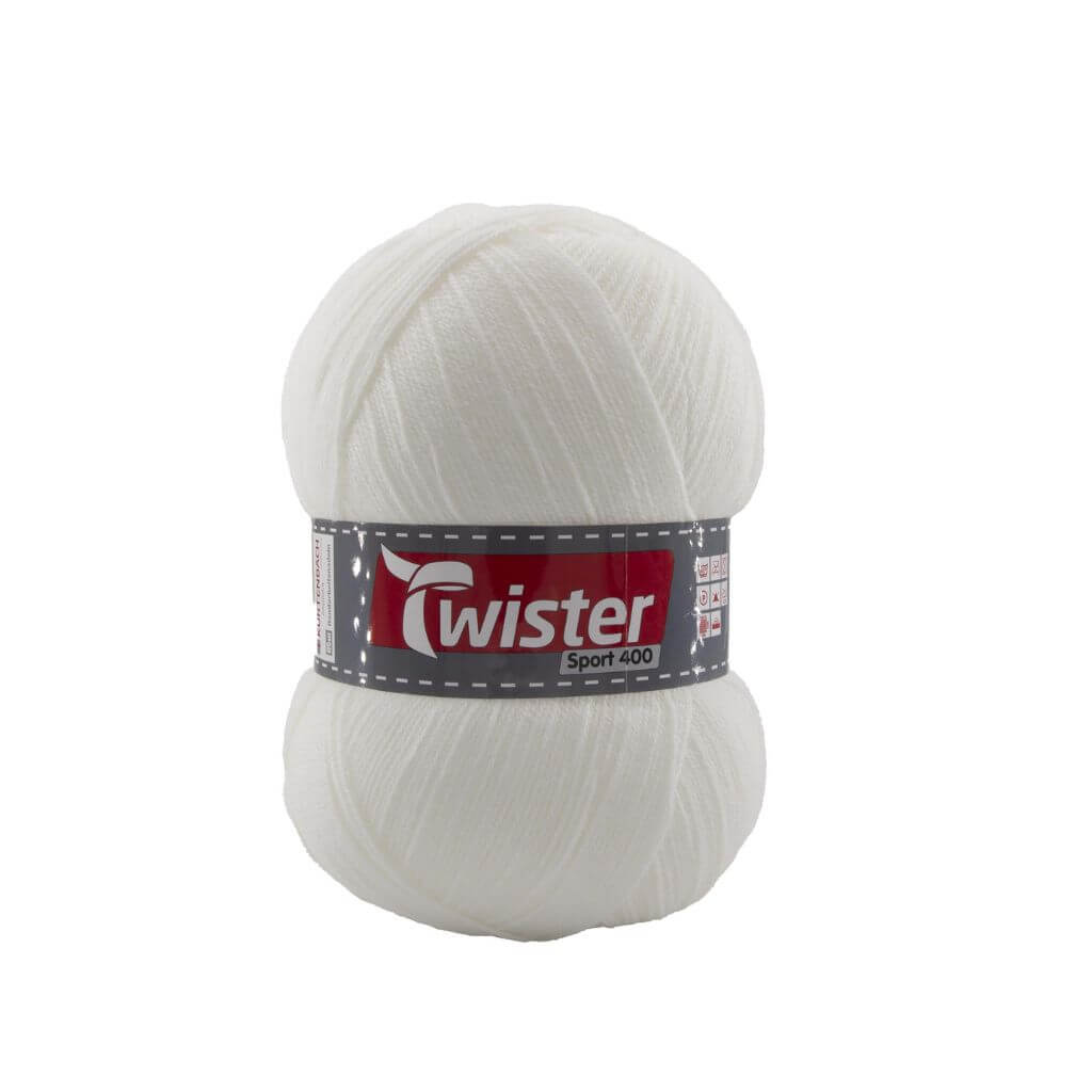 Twister Sport 400, Farbe weiß – Polyacryl bei Lieblingsgarn