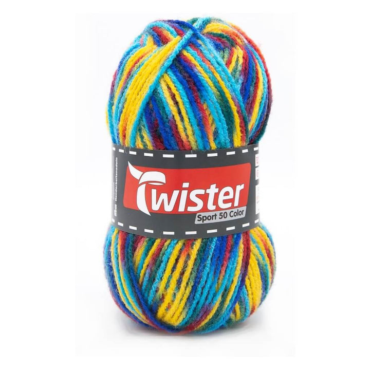 Twister Sport 50 Color, Farbe 02 Rot/Blau/Gelb – Polyacryl bei Lieblingsgarn
