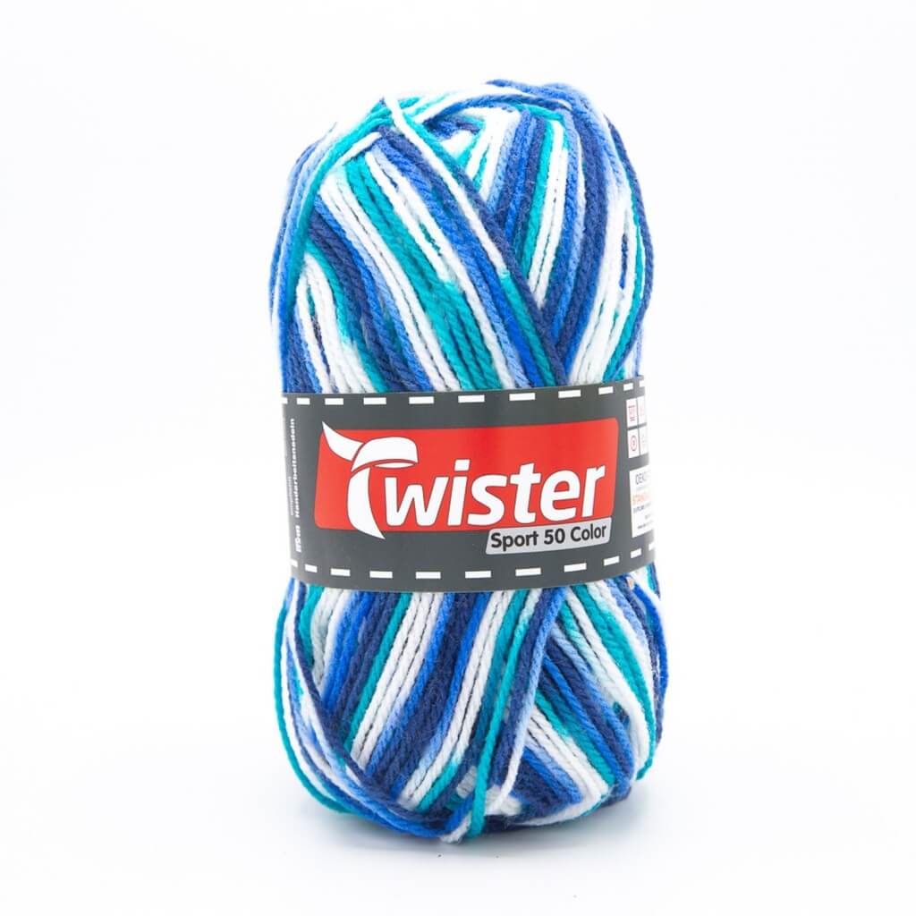 Twister Sport 50 Color, Farbe 14 Türkis/Blau – Polyacryl bei Lieblingsgarn