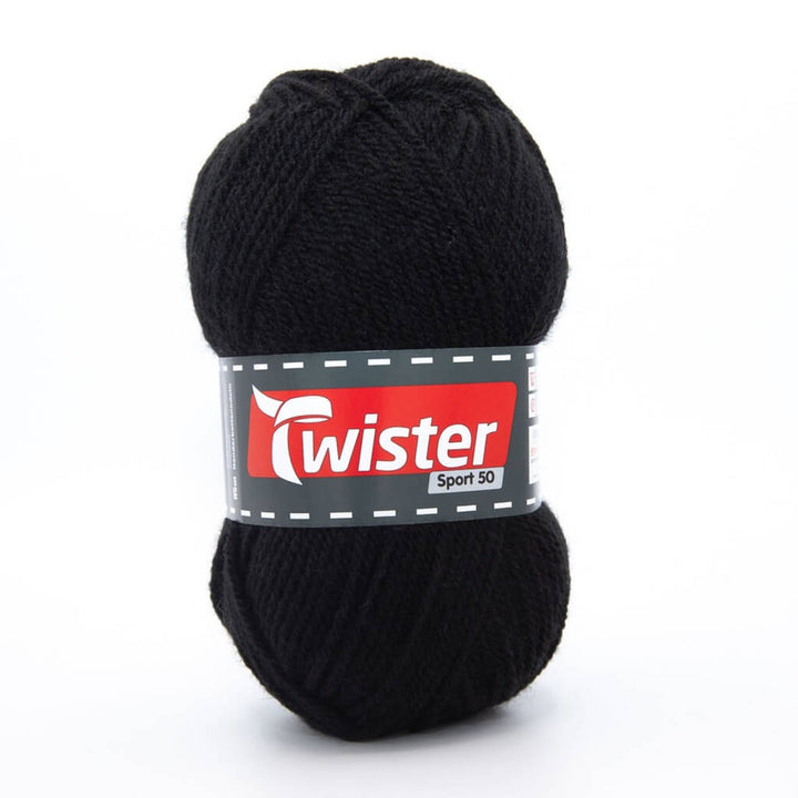 Twister Sport 50, Farbe 90 Schwarz – Polyacryl bei Lieblingsgarn
