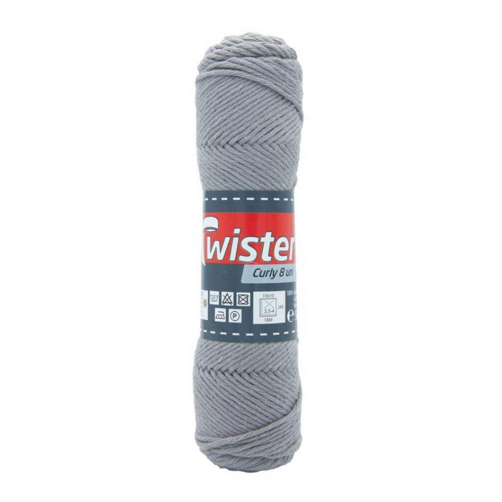 Twister Curly 8 50g - Topflappengarn, Farbe 18 Mausgrau – Baumwolle bei Lieblingsgarn