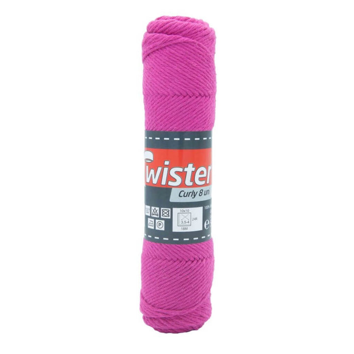 Twister Curly 8 50g - Topflappengarn, Farbe 33 D Pink – Baumwolle bei Lieblingsgarn