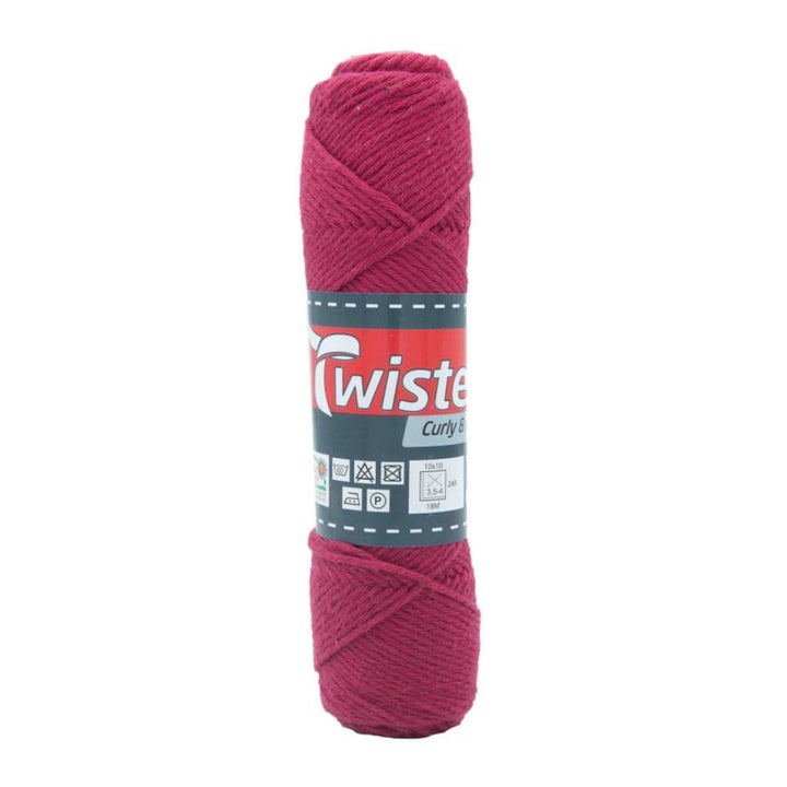 Twister Curly 8 50g - Topflappengarn, Farbe 37 Bordeaux – Baumwolle bei Lieblingsgarn