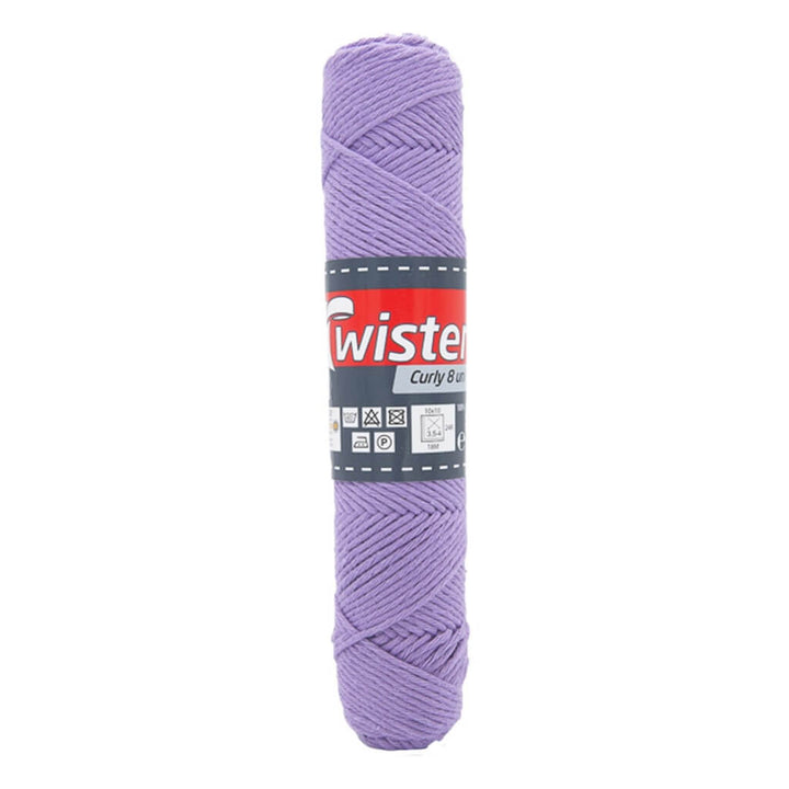 Twister Curly 8 50g - Topflappengarn, Farbe 43 Hell Lila – Baumwolle bei Lieblingsgarn