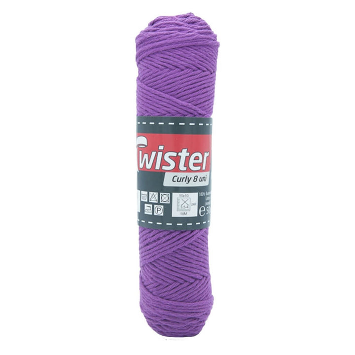 Twister Curly 8 50g - Topflappengarn, Farbe 49 Lila – Baumwolle bei Lieblingsgarn