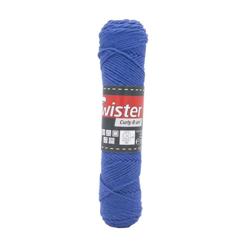 Twister Curly 8 50g - Topflappengarn, Farbe 56 Royal – Baumwolle bei Lieblingsgarn