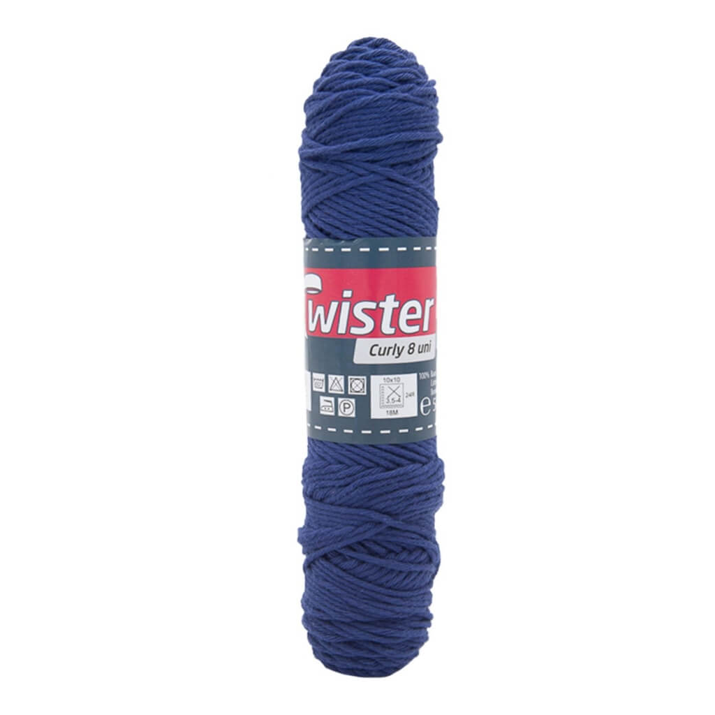 Twister Curly 8 50g - Topflappengarn, Farbe 59 Marine – Baumwolle bei Lieblingsgarn