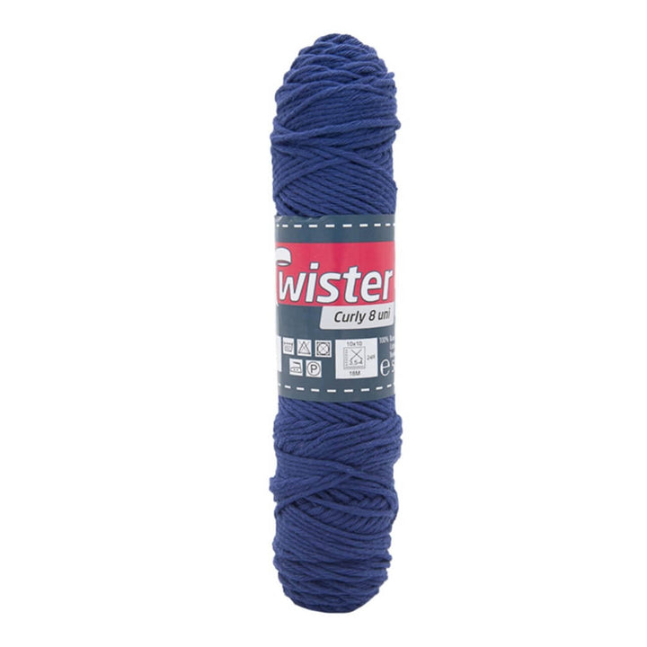Twister Curly 8 50g - Topflappengarn, Farbe 59 Marine – Baumwolle bei Lieblingsgarn