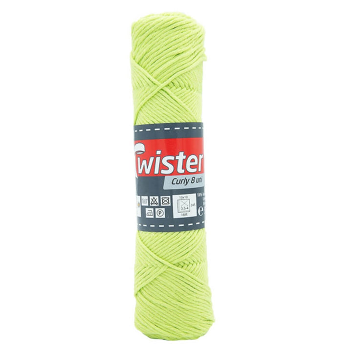 Twister Curly 8 50g - Topflappengarn, Farbe 71 Pistazie – Baumwolle bei Lieblingsgarn