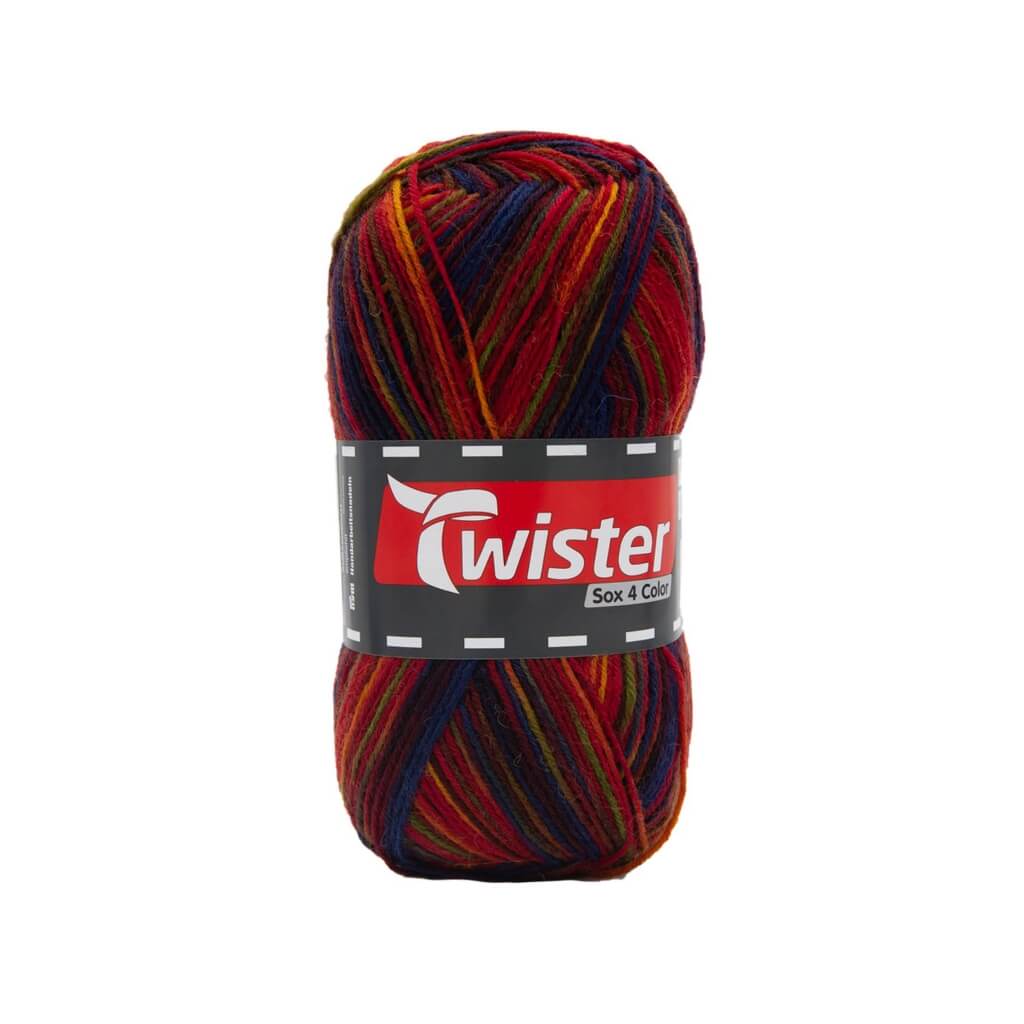 Twister Sox Color, Farbe 135 Rot Multi – Polyamid und Schurwolle bei Lieblingsgarn