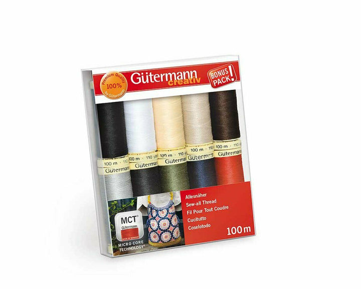 Gütermann Nähfaden-Set Allesnäher - 10 Farben, Farbe Basis – Polyester und Synthetik bei Lieblingsgarn
