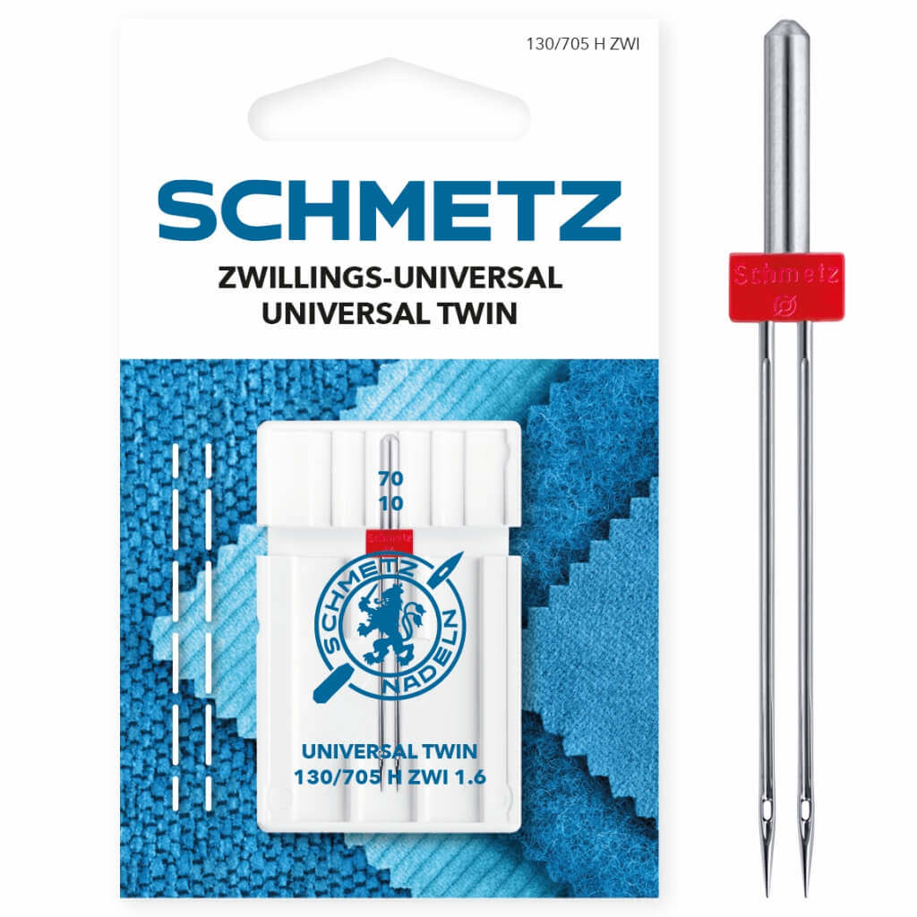 Schmetz Universal Zwillingsnadel 130/705 H-ZWI, Farbe 70 – Metall bei Lieblingsgarn
