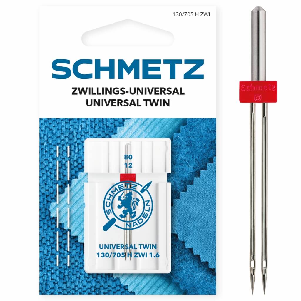 Schmetz Universal Zwillingsnadel 130/705 H-ZWI, Farbe 80 – Metall bei Lieblingsgarn