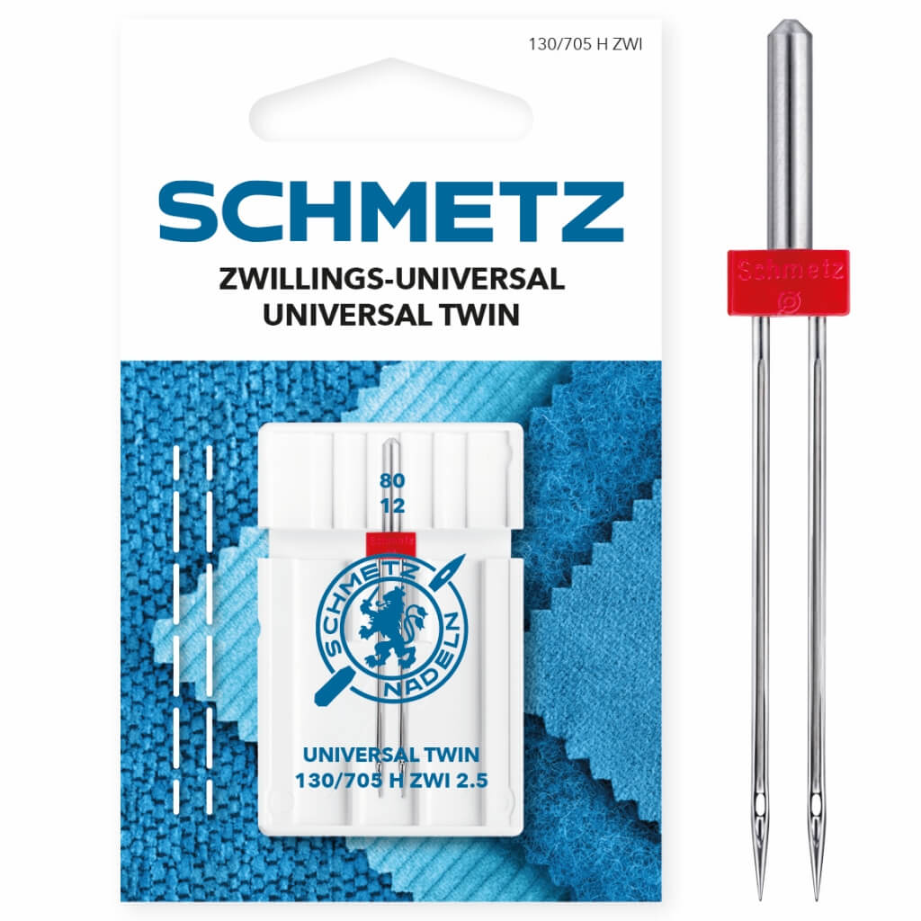 Schmetz Universal Zwillingsnadel 130/705 H-ZWI, Farbe 80 – Metall bei Lieblingsgarn