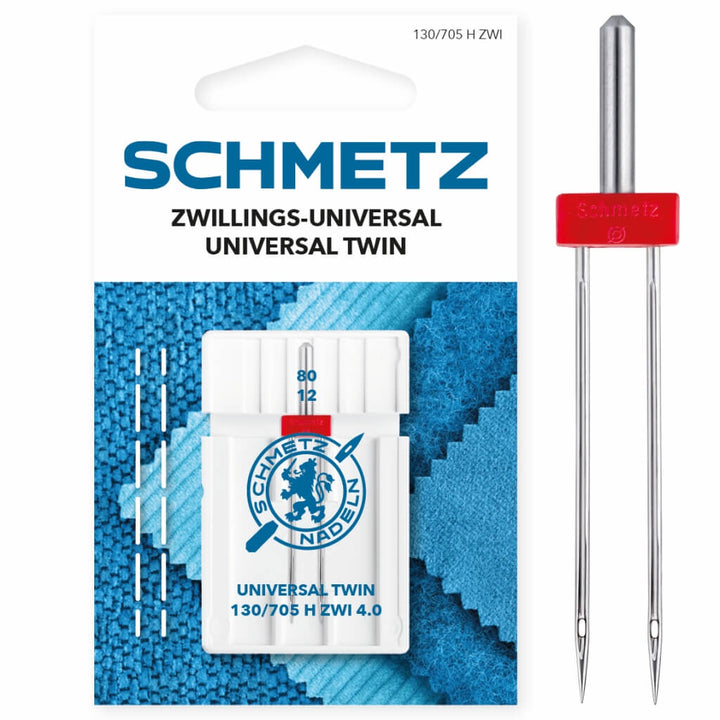 Schmetz Universal Zwillingsnadel 130/705 H-ZWI, Farbe 80 – Metall bei Lieblingsgarn