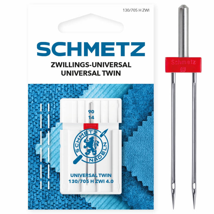 Schmetz Universal Zwillingsnadel 130/705 H-ZWI, Farbe 90 – Metall bei Lieblingsgarn