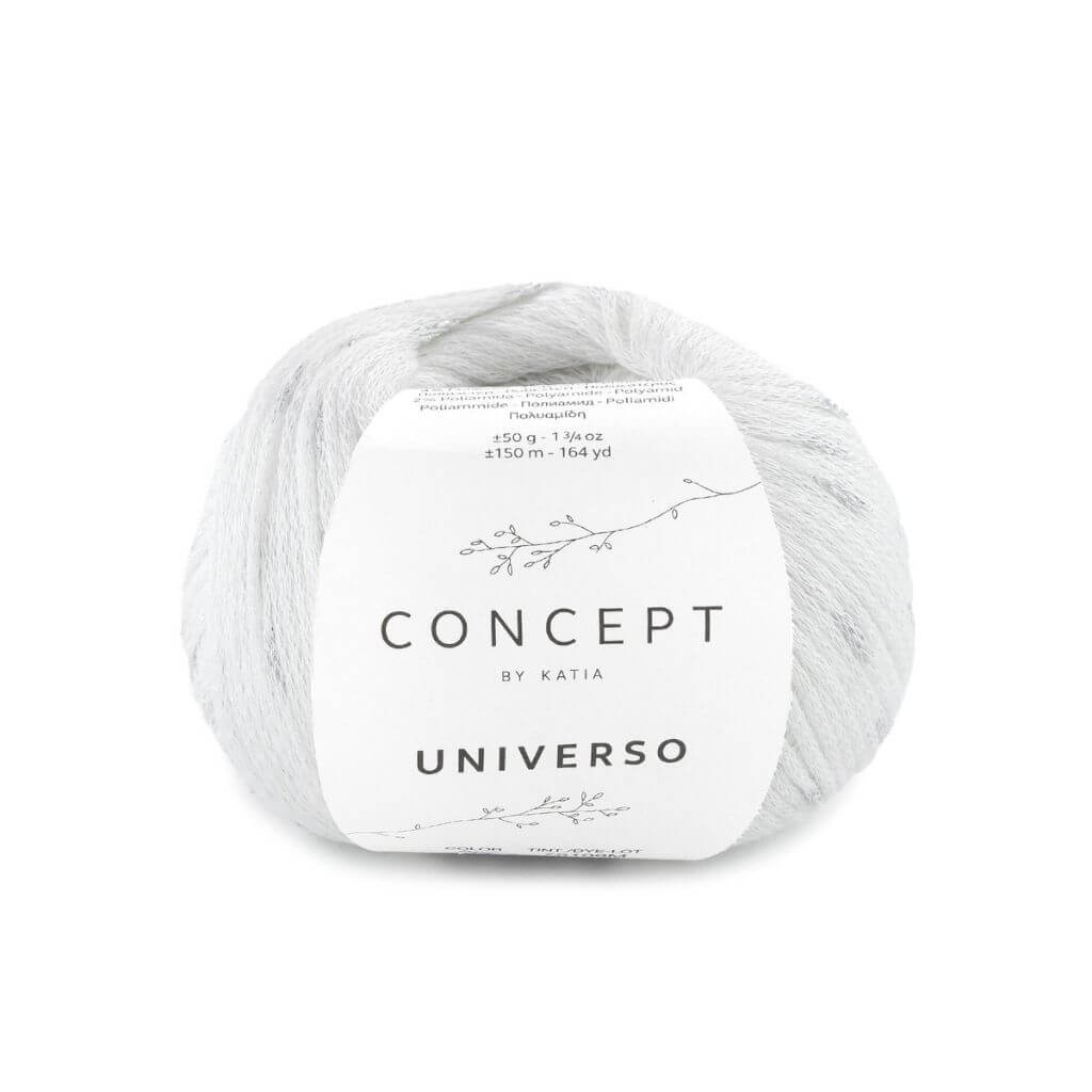 Katia Concept Universo, Farbe 50 Weiß Silber – Synthetik und Viskose bei Lieblingsgarn
