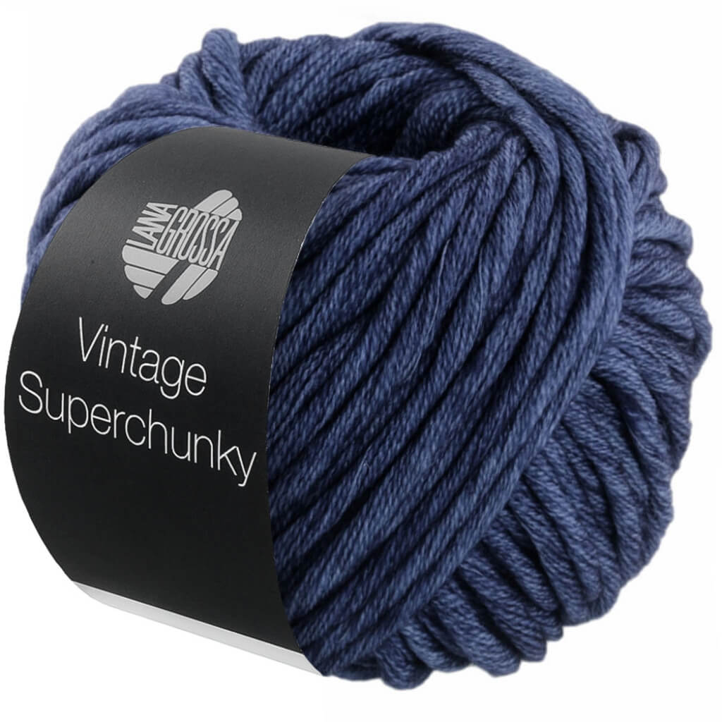 Lana Grossa Vintage Superchunky, Farbe 505 Dunkelblau – Merino und Schurwolle bei Lieblingsgarn