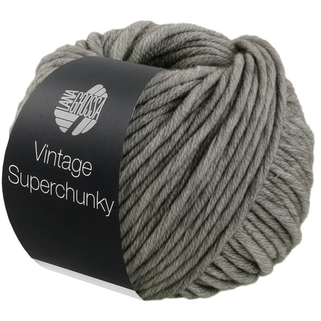 Lana Grossa Vintage Superchunky, Farbe 512 Grau – Merino und Schurwolle bei Lieblingsgarn
