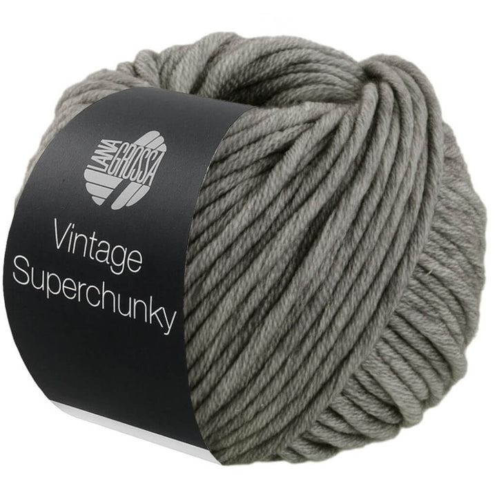 Lana Grossa Vintage Superchunky, Farbe 512 Grau – Merino und Schurwolle bei Lieblingsgarn