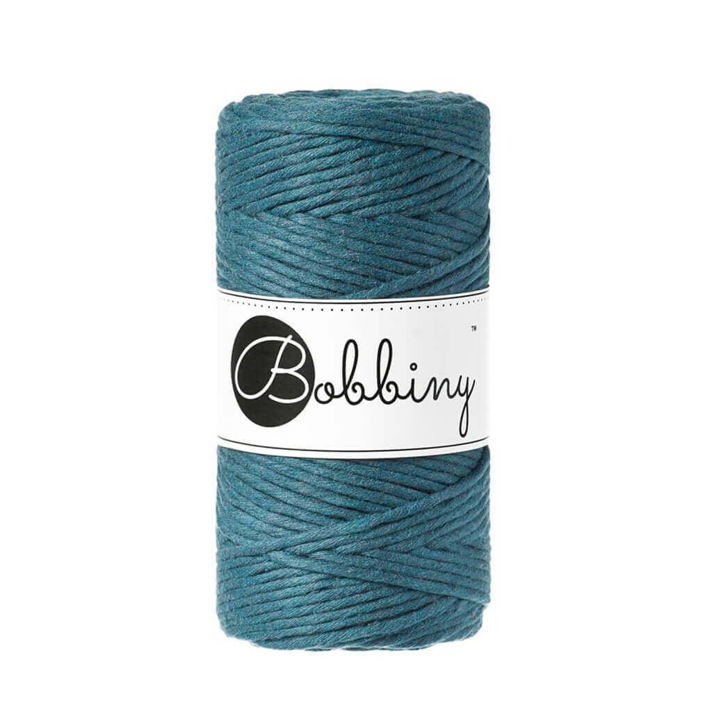 Bobbiny Makramee Garn 3mm, Farbe Peacock Blue – Baumwolle bei Lieblingsgarn