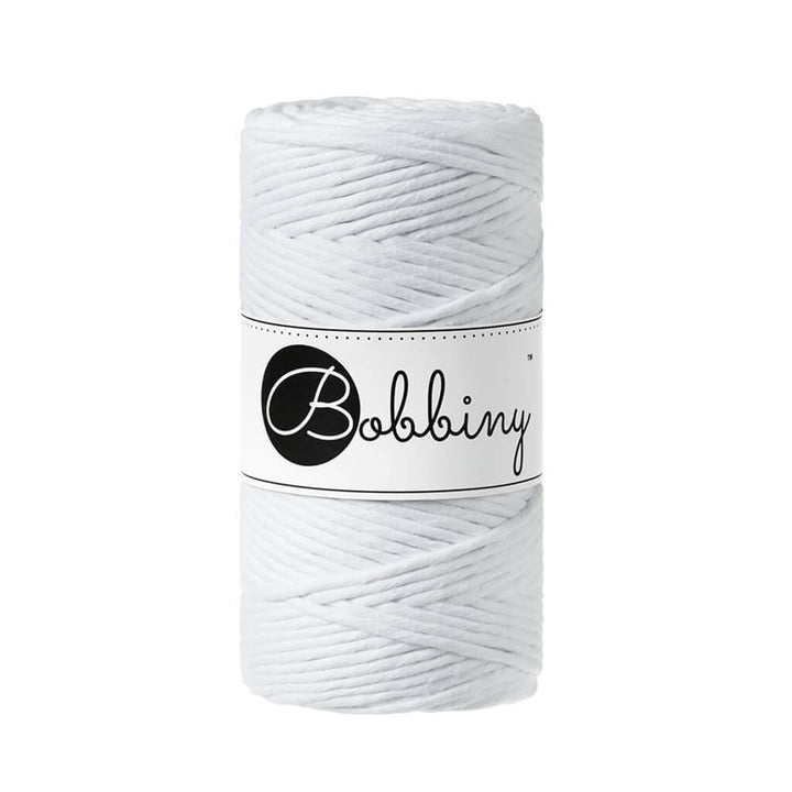 Bobbiny Makramee Garn 3mm, Farbe White – Baumwolle bei Lieblingsgarn