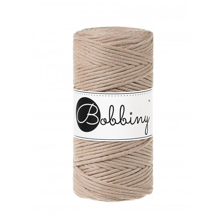 Bobbiny Makramee Garn 3mm, Farbe Sand – Baumwolle bei Lieblingsgarn