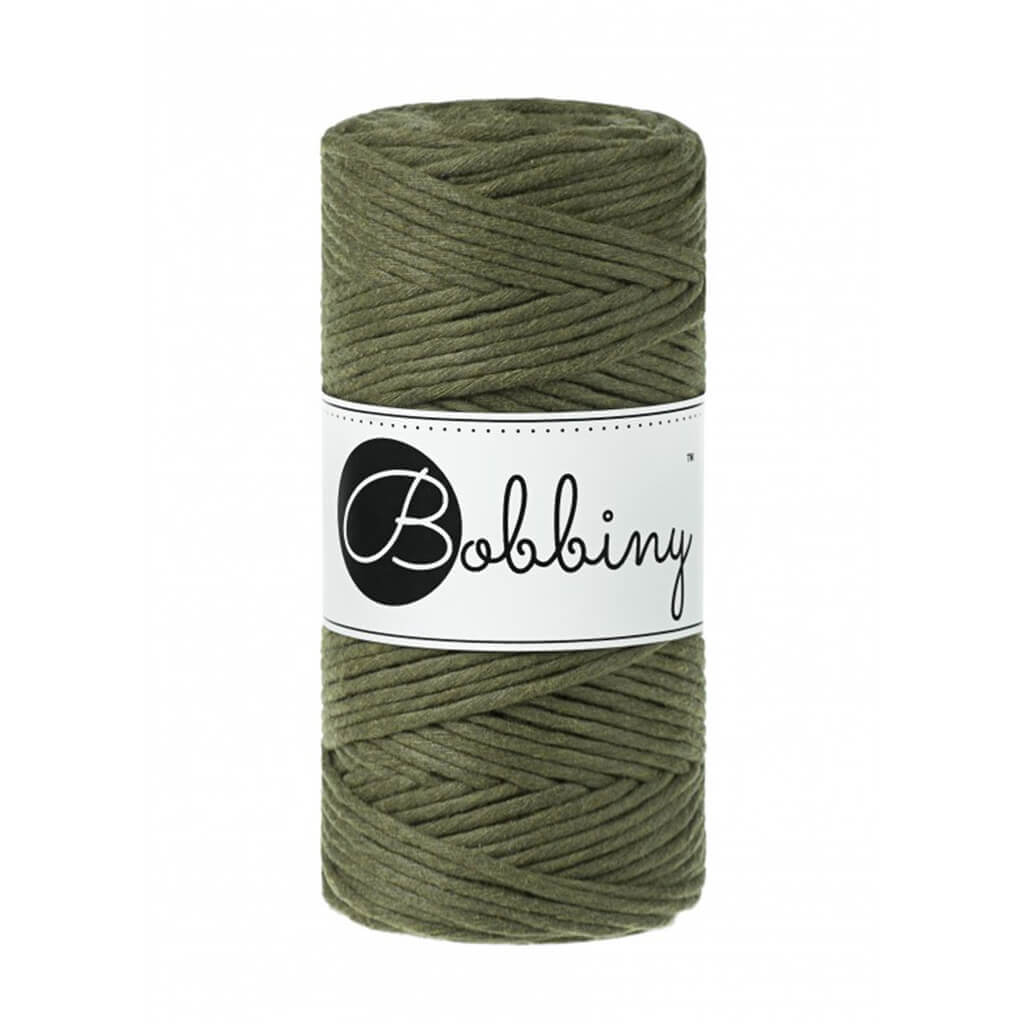 Bobbiny Makramee Garn 3mm, Farbe Avocado – Baumwolle bei Lieblingsgarn