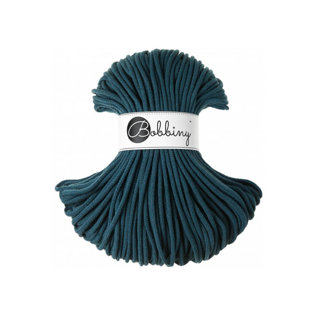 Bobbiny Premium Kordel 5mm x 100 Meter, Farbe Peacock Blue – Baumwolle bei Lieblingsgarn