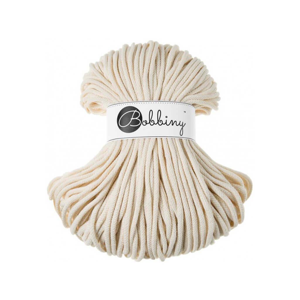 Bobbiny Premium Kordel 5mm x 100 Meter, Farbe Natural – Baumwolle bei Lieblingsgarn