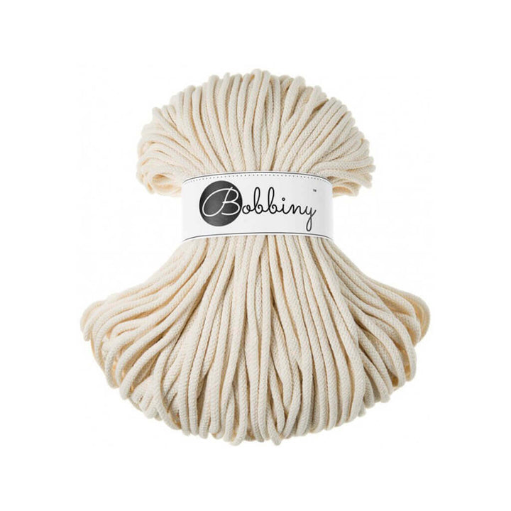 Bobbiny Premium Kordel 5mm x 100 Meter, Farbe Natural – Baumwolle bei Lieblingsgarn